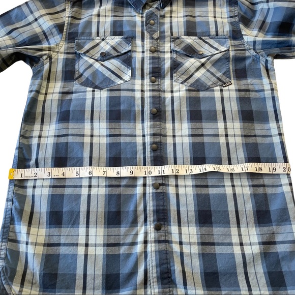 5.11 Tactical Plaid Snap Button Long Sleeve Shirt, Mens size Small. Blue - Picture 8 of 11